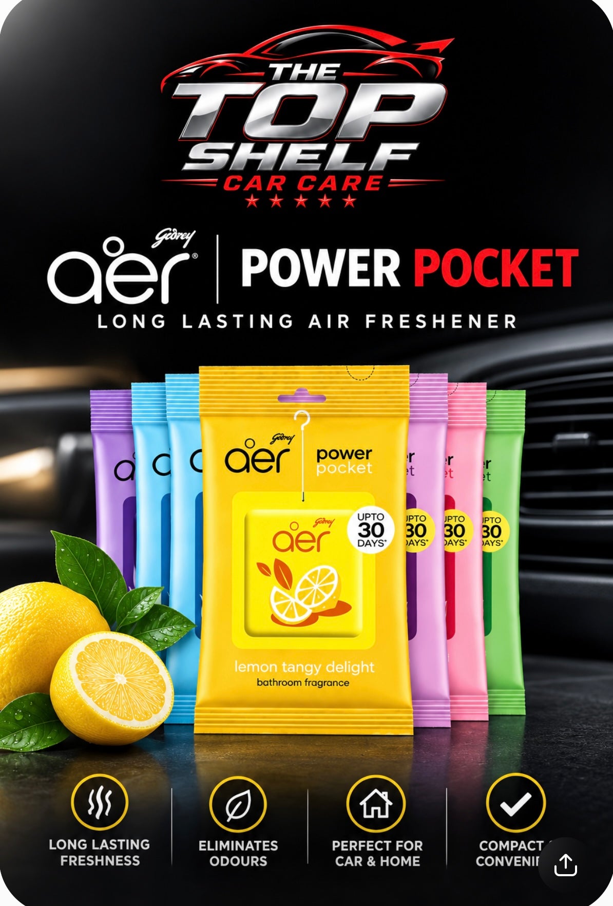Aer Power Pocket Hanging Car Air Freshener