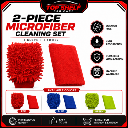 2-Piece Microfiber Car Cleaning Set