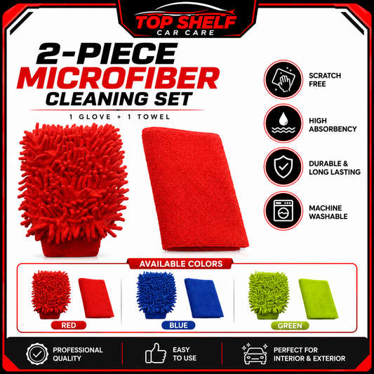 2-Piece Microfiber Car Cleaning Set