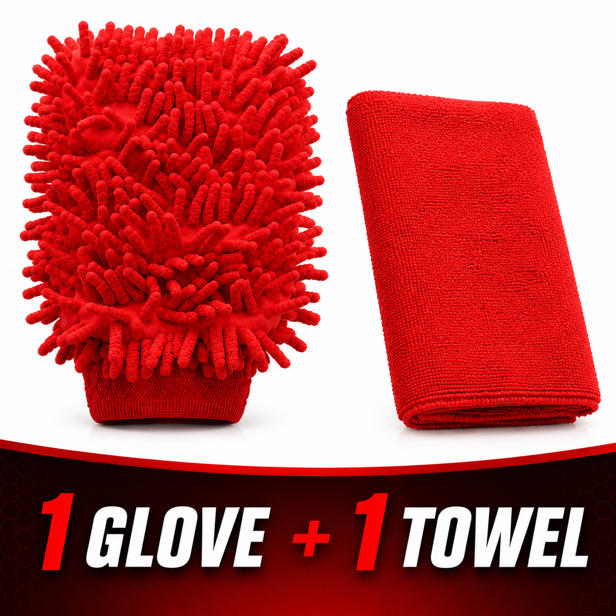 2-Piece Microfiber Car Cleaning Set
